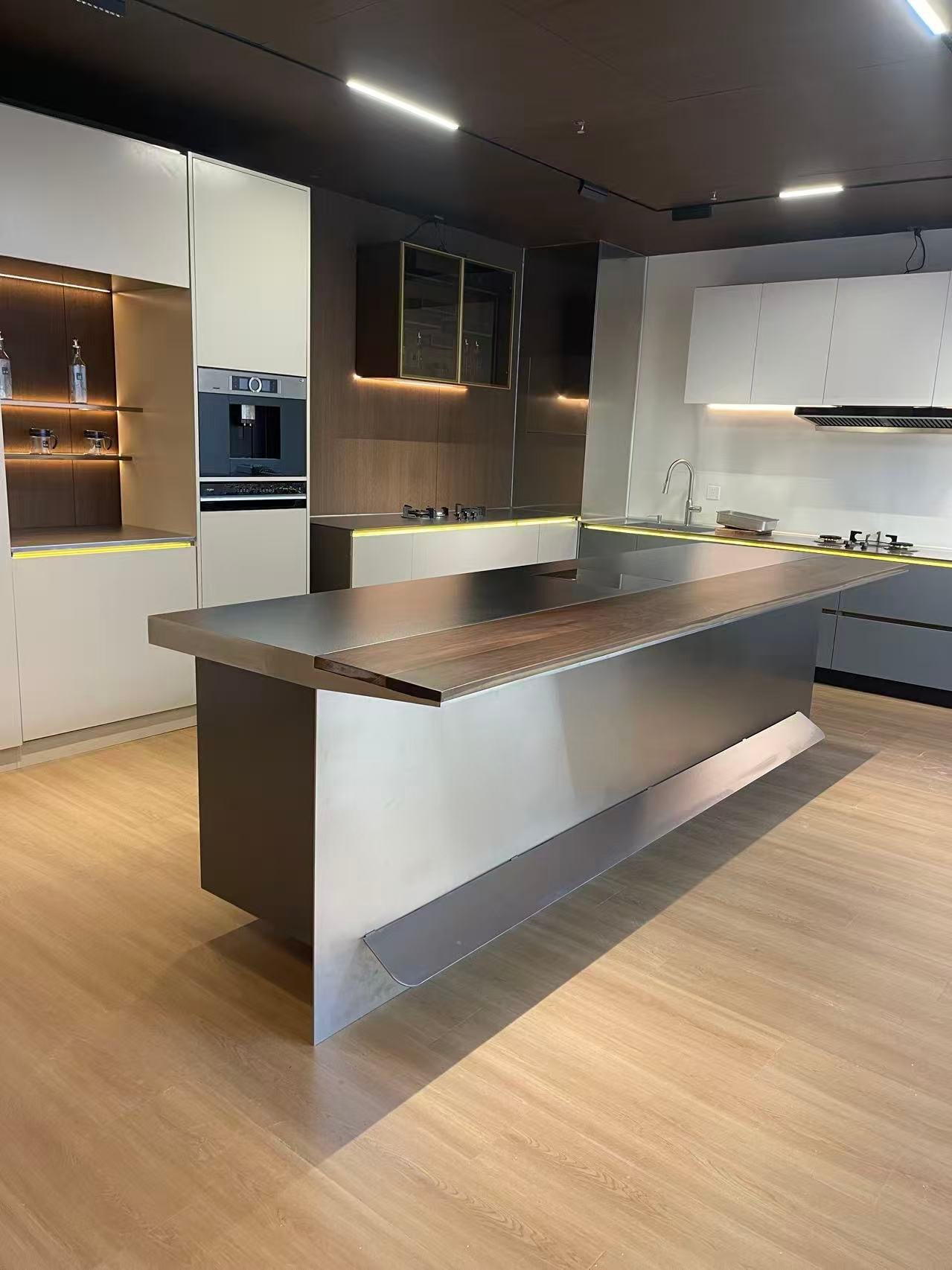 Stainless steel kitchen interior reference