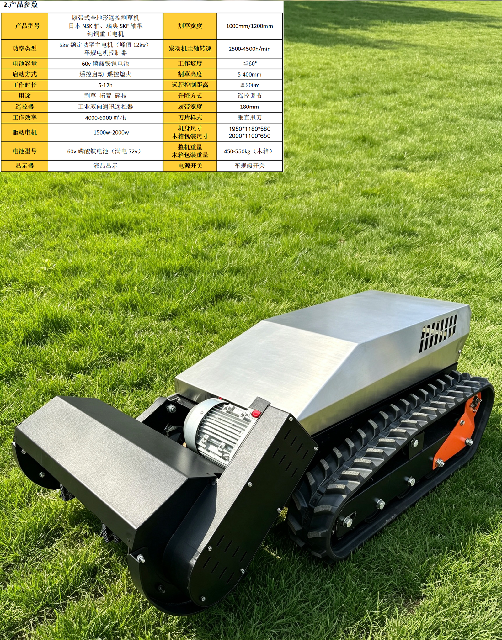 HESITE remote-control mower equipment
